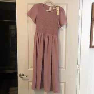 Blush maxi dress